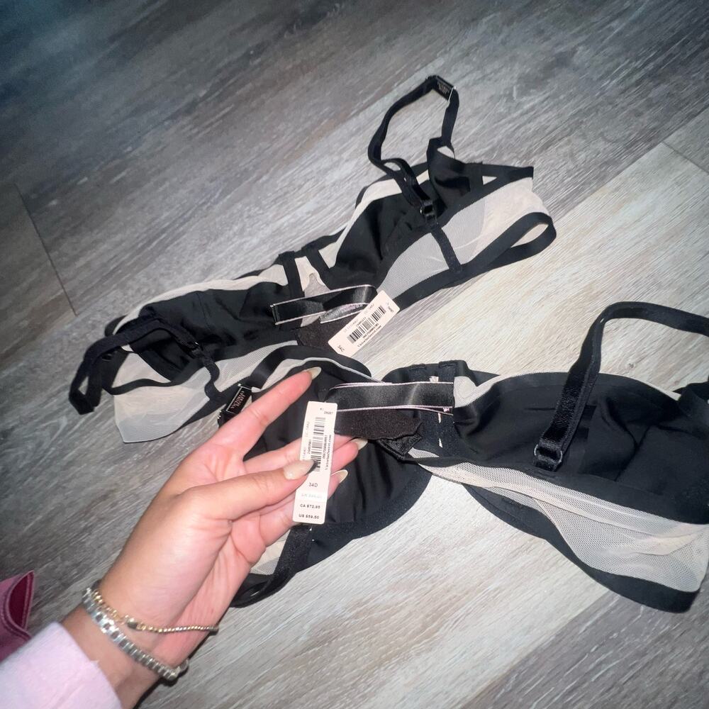 Victoria's Secret Black Mesh Bralette Bra - Picture 4 of 7